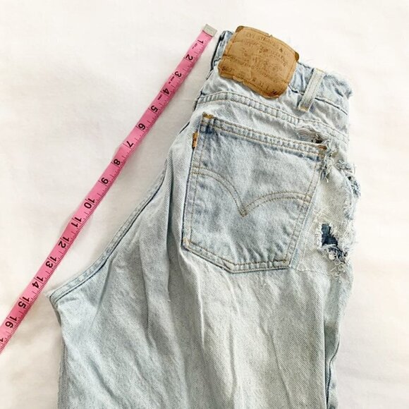 Levi's orange tab light wash heavily distressed 560 loose fit tapered leg jeans - Picture 10 of 10